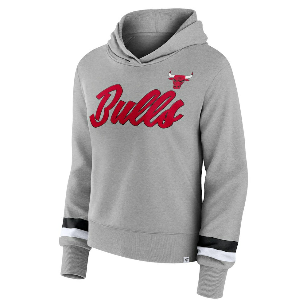 Heather Gray Chicago Bulls Women's Halftime Pullover Hoodie | NBA