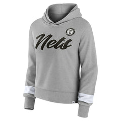 Heather Gray Brooklyn Nets Women's Halftime Pullover Hoodie | NBA