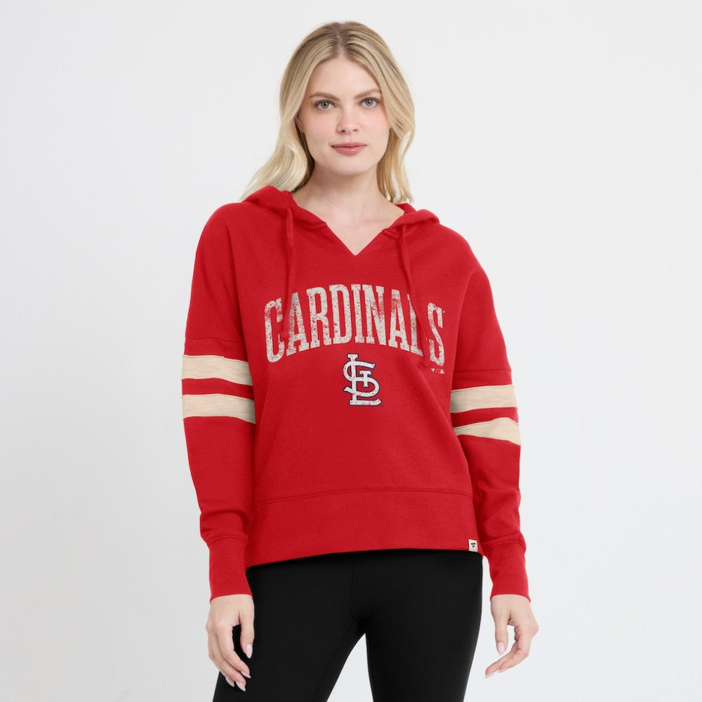 St. Louis Cardinals Fanatics Women's Bold Move Notch Neck High Hip Hoodie - MLB Hoodies