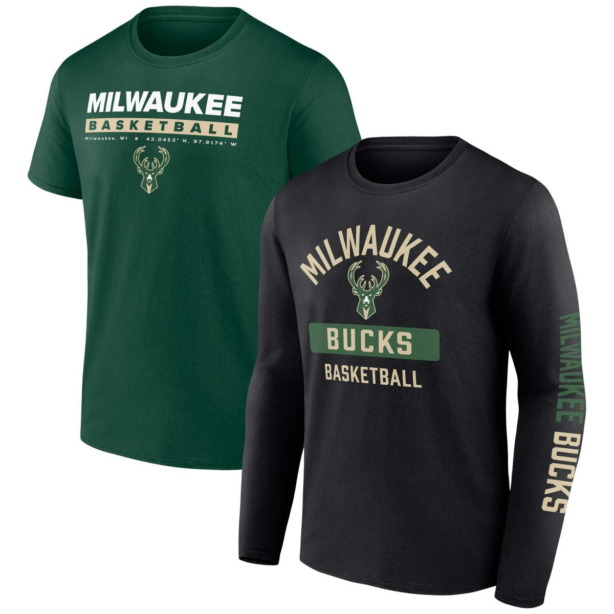 Hunter Green/Black Milwaukee Bucks Two-Pack Just Net Combo Set | NBA