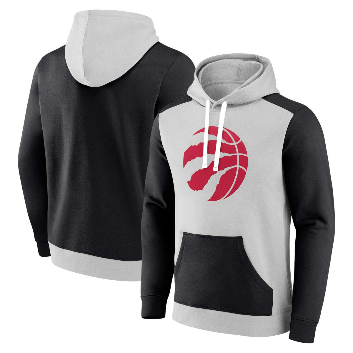 Gray/Black Toronto Raptors Arctic Colorblock Pullover Hoodie | NBA