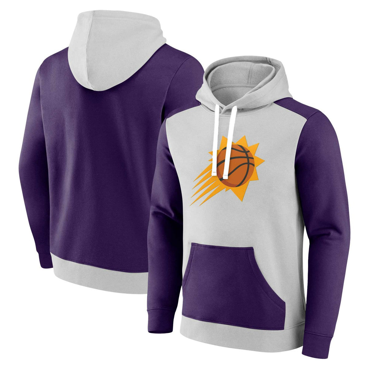 Gray/Purple Phoenix Suns Arctic Colorblock Pullover Hoodie | NBA