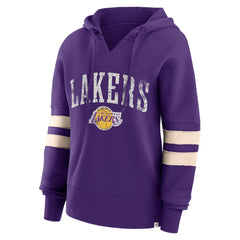 Purple Los Angeles Lakers Women's Bold Move Dolman V-Neck High Hip Hoodie | NBA