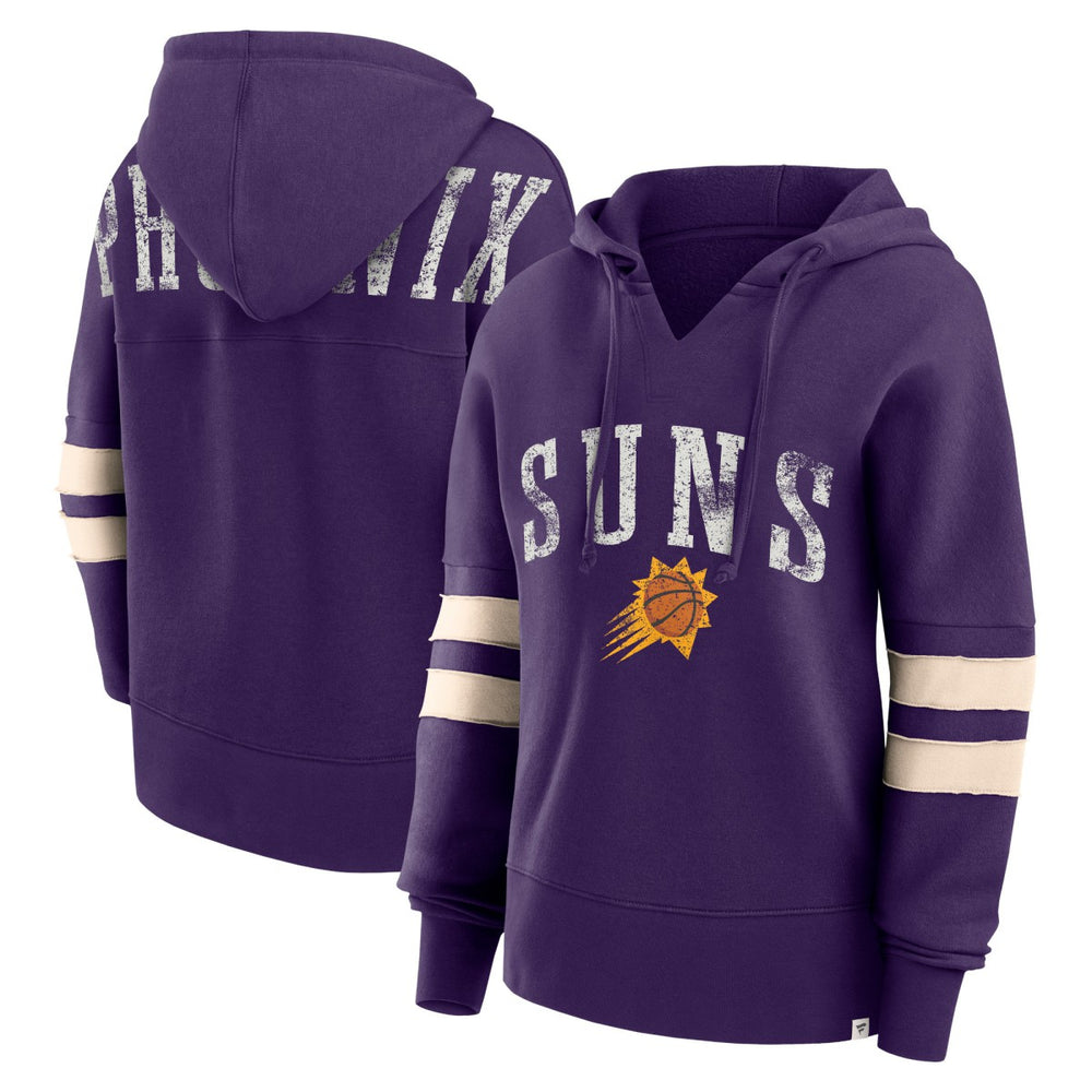 Purple Phoenix Suns Women's Bold Move Dolman V-Neck High Hip Hoodie | NBA
