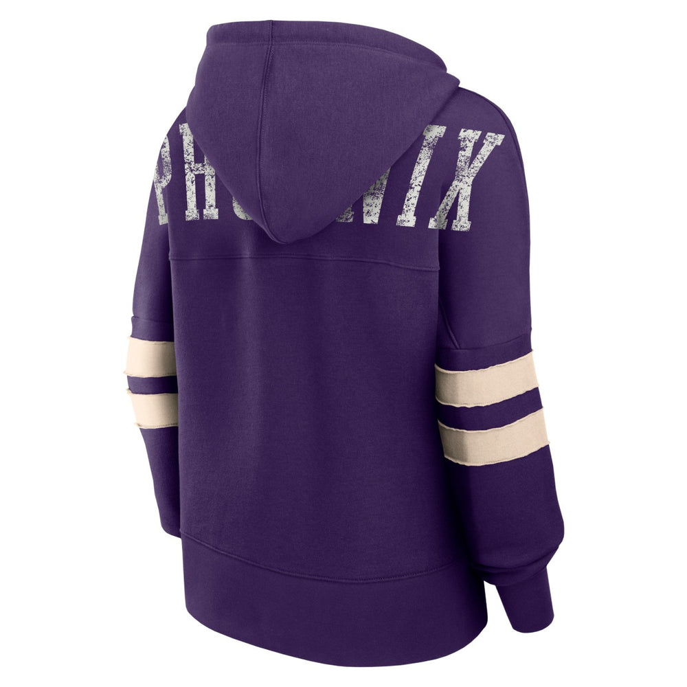 Purple Phoenix Suns Women's Bold Move Dolman V-Neck High Hip Hoodie | NBA