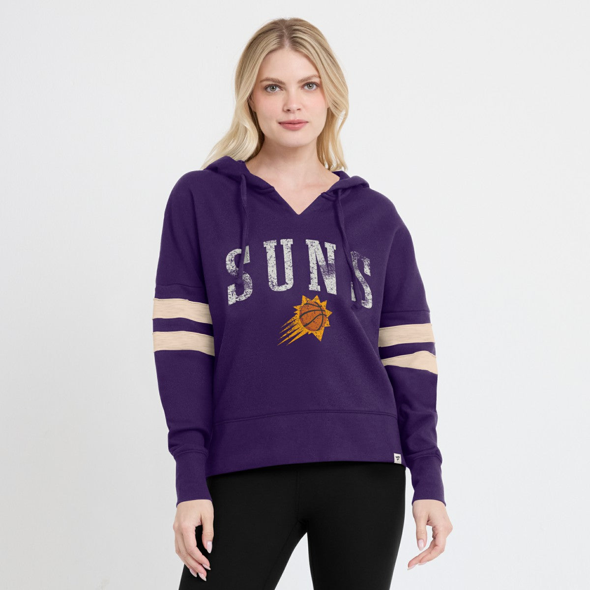 Purple Phoenix Suns Women's Bold Move Dolman V-Neck High Hip Hoodie | NBA
