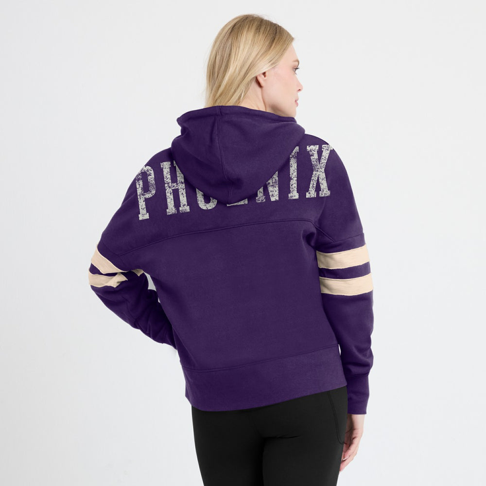Purple Phoenix Suns Women's Bold Move Dolman V-Neck High Hip Hoodie | NBA
