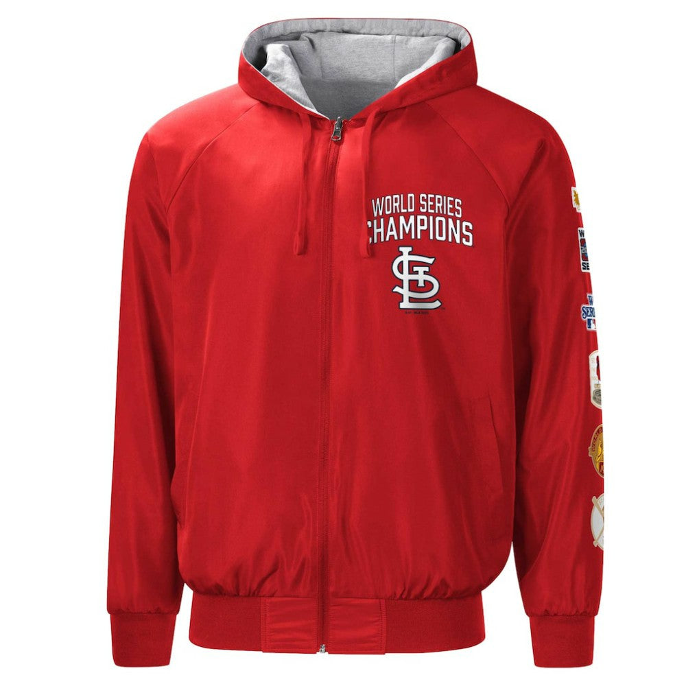 St. Louis Cardinals G-III Sports by Carl Banks Southpaw Reversible Raglan Hoodie Full-Zip Jacket - MLB Jackets