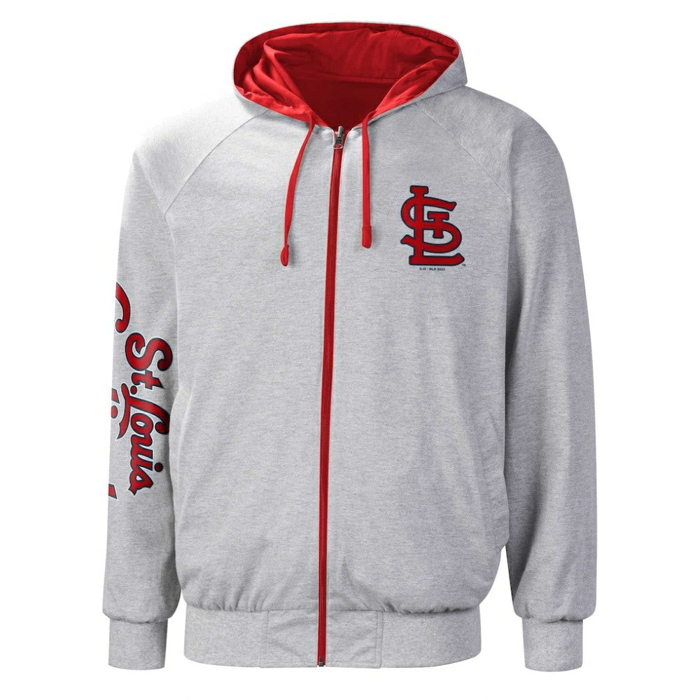 St. Louis Cardinals G-III Sports by Carl Banks Southpaw Reversible Raglan Hoodie Full-Zip Jacket - MLB Jackets