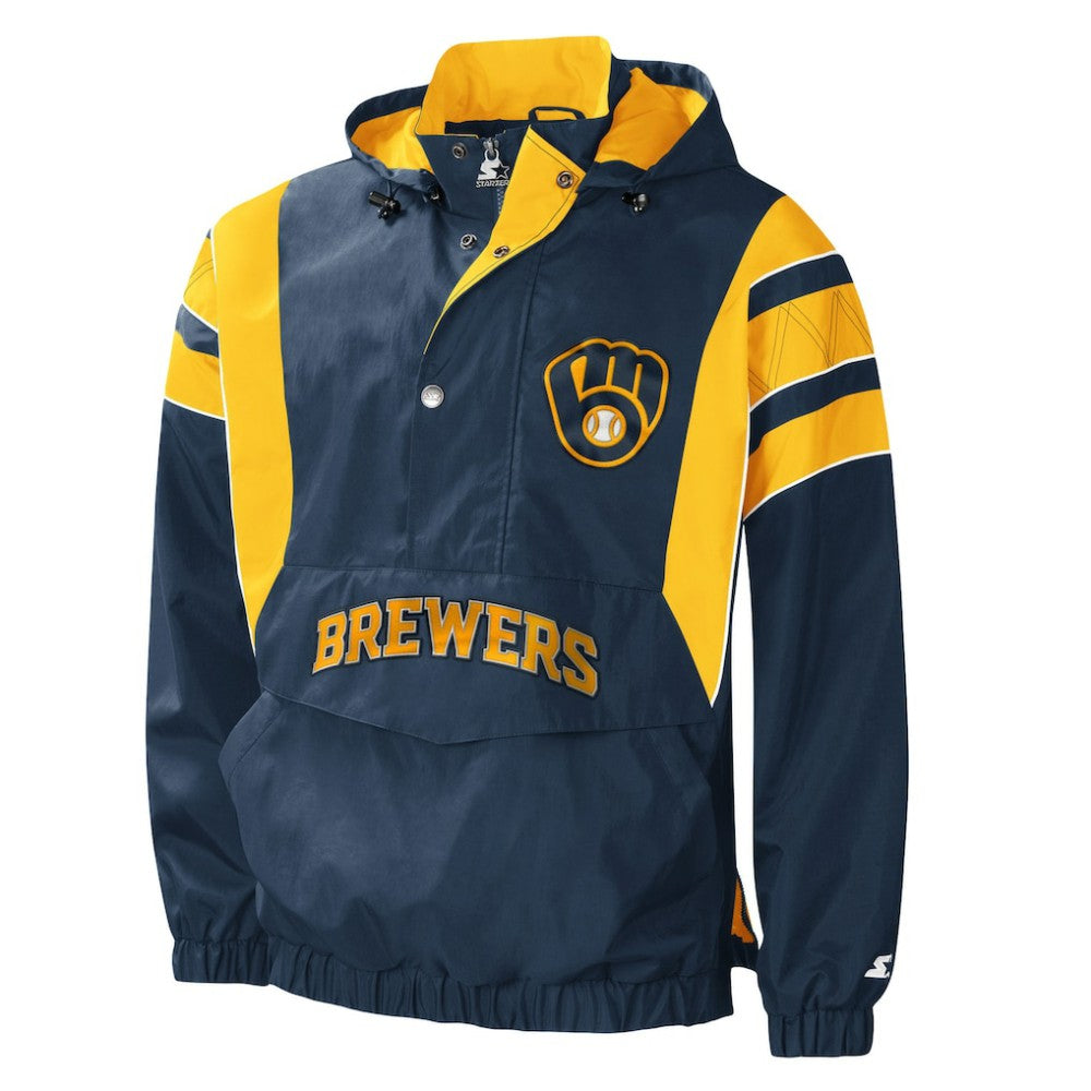 Milwaukee Brewers Starter Impact Hoodie Half-Zip Jacket - MLB Jackets