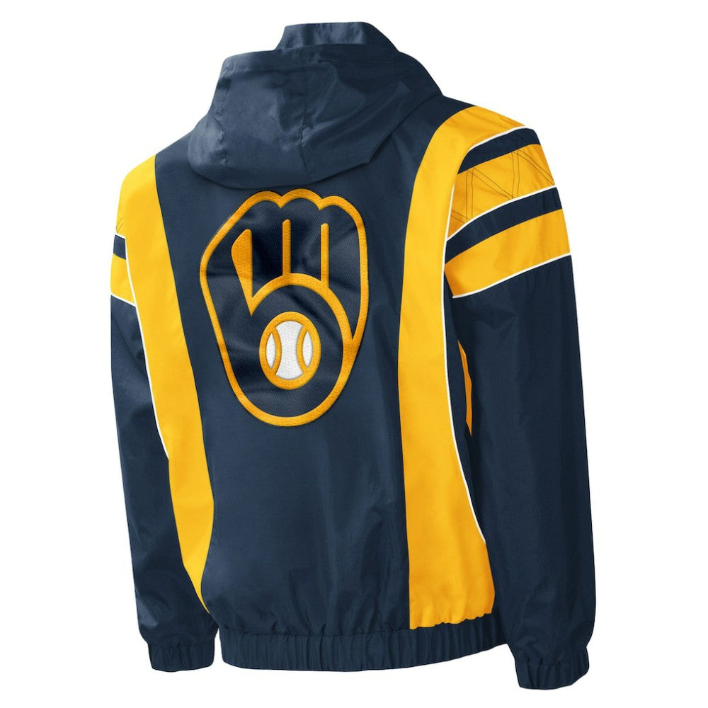 Milwaukee Brewers Starter Impact Hoodie Half-Zip Jacket - MLB Jackets