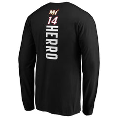 Black Tyler Herro Miami Heat Playmaker Team Name & Number Long Sleeve T-Shirt | NBA