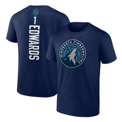 Navy Anthony Edwards Minnesota Timberwolves Playmaker Team Name & Number T-Shirt | NBA