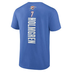 Blue Chet Holmgren Oklahoma City Thunder Playmaker Team Name & Number T-Shirt | NBA