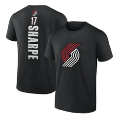 Black Shaedon Sharpe Portland Trail Blazers Playmaker Team Name & Number T-Shirt | NBA
