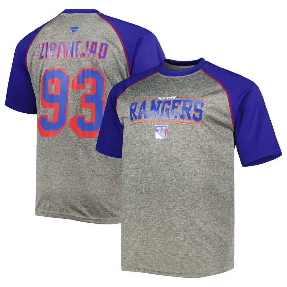 Mika Zibanejad New York Rangers Fanatics Big & Tall Contrast Raglan Name & Number T-Shirt -  NHL T-shirts