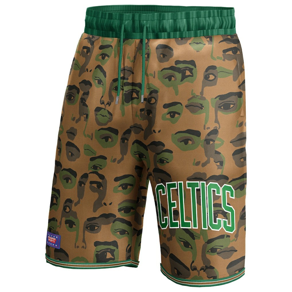 Brown Boston Celtics NBA & KidSuper Studios Unisex Hometown Shorts | NBA