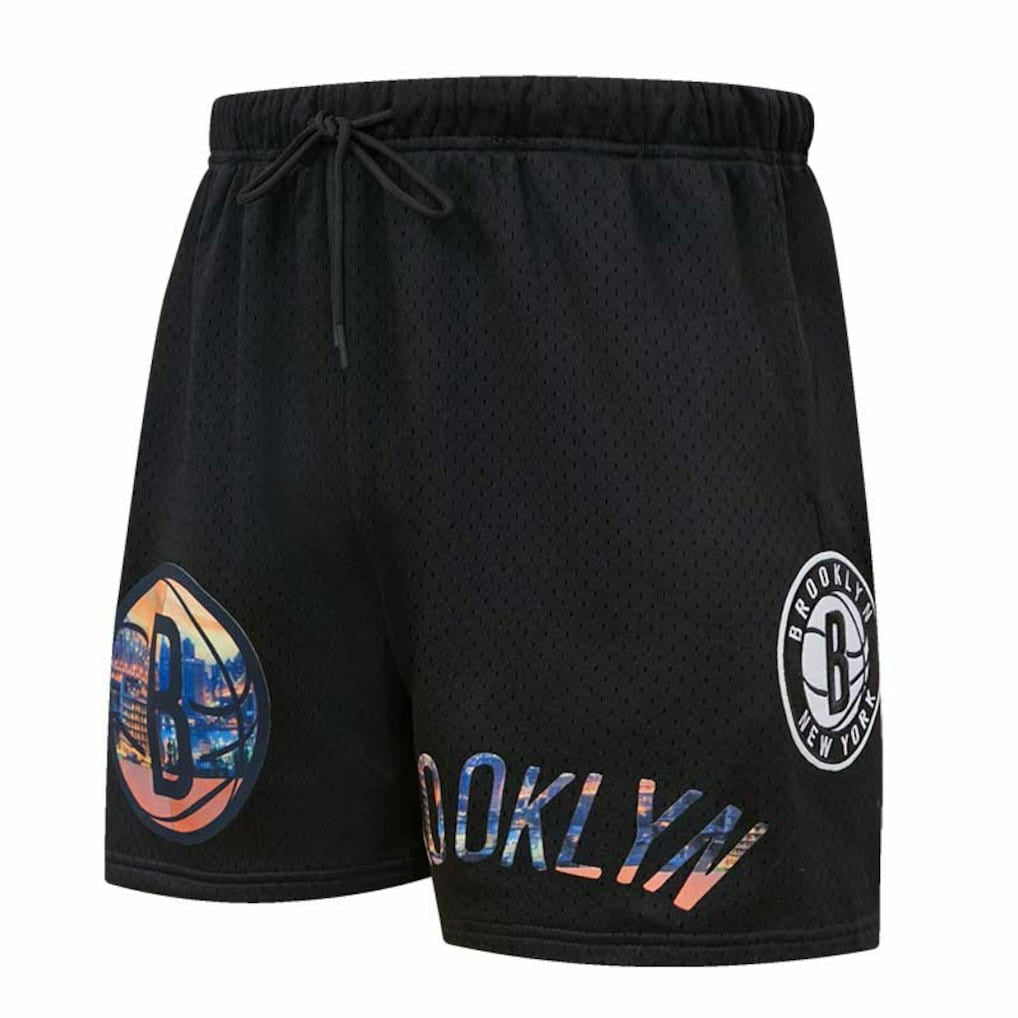 Black Brooklyn Nets Pro Standard City Scape Mesh Shorts | NBA