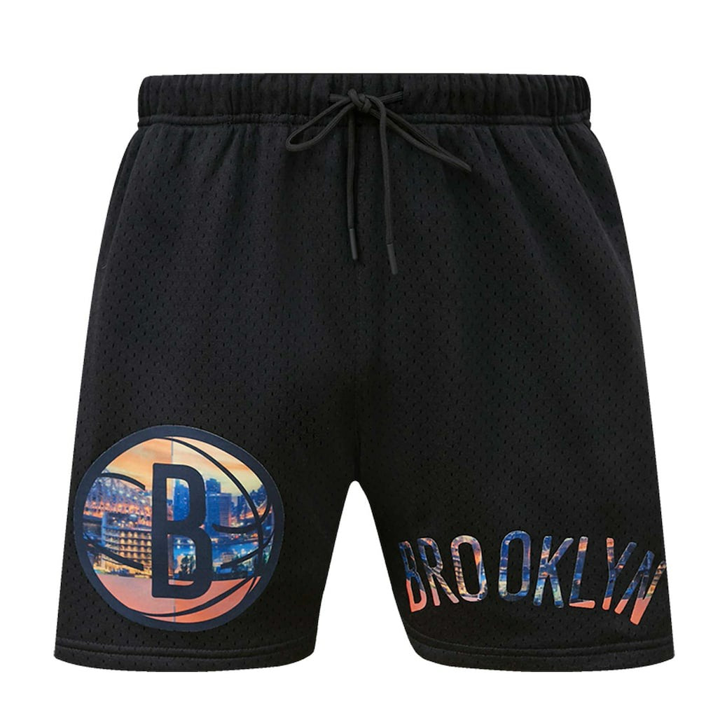 Black Brooklyn Nets Pro Standard City Scape Mesh Shorts | NBA