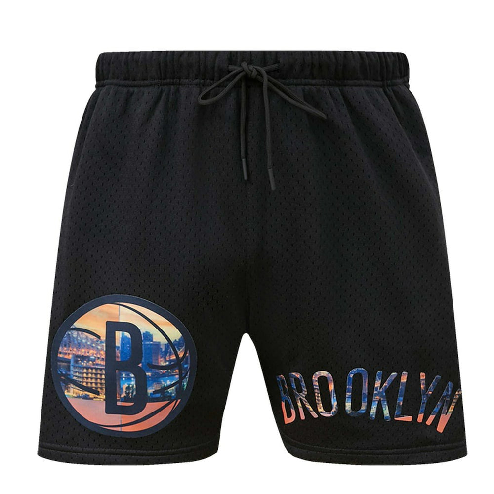 Black Brooklyn Nets Pro Standard City Scape Mesh Shorts | NBA