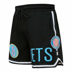Black Brooklyn Nets Pro Standard Washed Neon Shorts | NBA