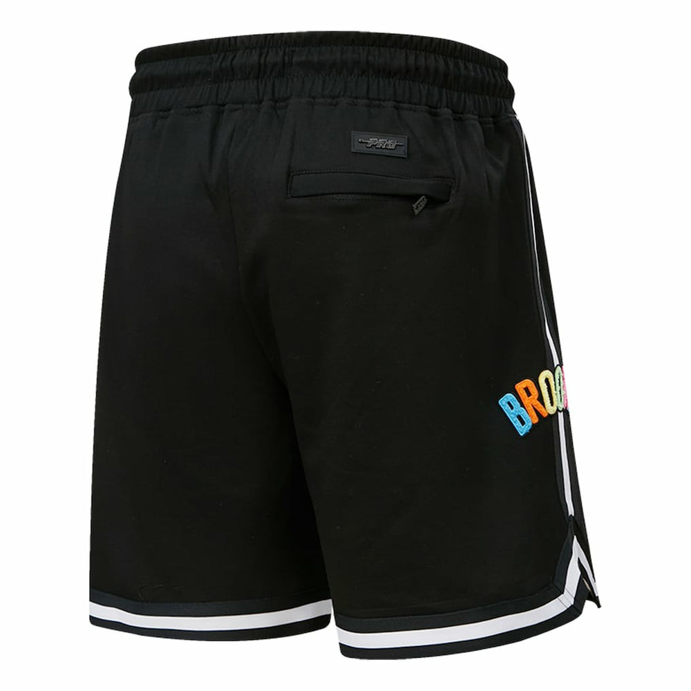 Black Brooklyn Nets Pro Standard Washed Neon Shorts | NBA