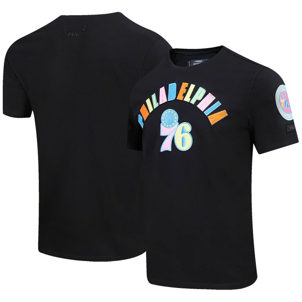 Black Philadelphia 76ers Pro Standard Washed Neon T-Shirt | NBA