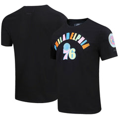 Black Philadelphia 76ers Pro Standard Washed Neon T-Shirt | NBA