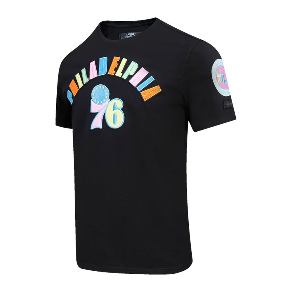 Black Philadelphia 76ers Pro Standard Washed Neon T-Shirt | NBA