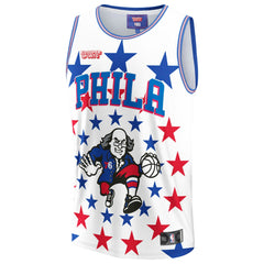 White Philadelphia 76ers NBA & KidSuper Studios Unisex Hometown Jersey | NBA