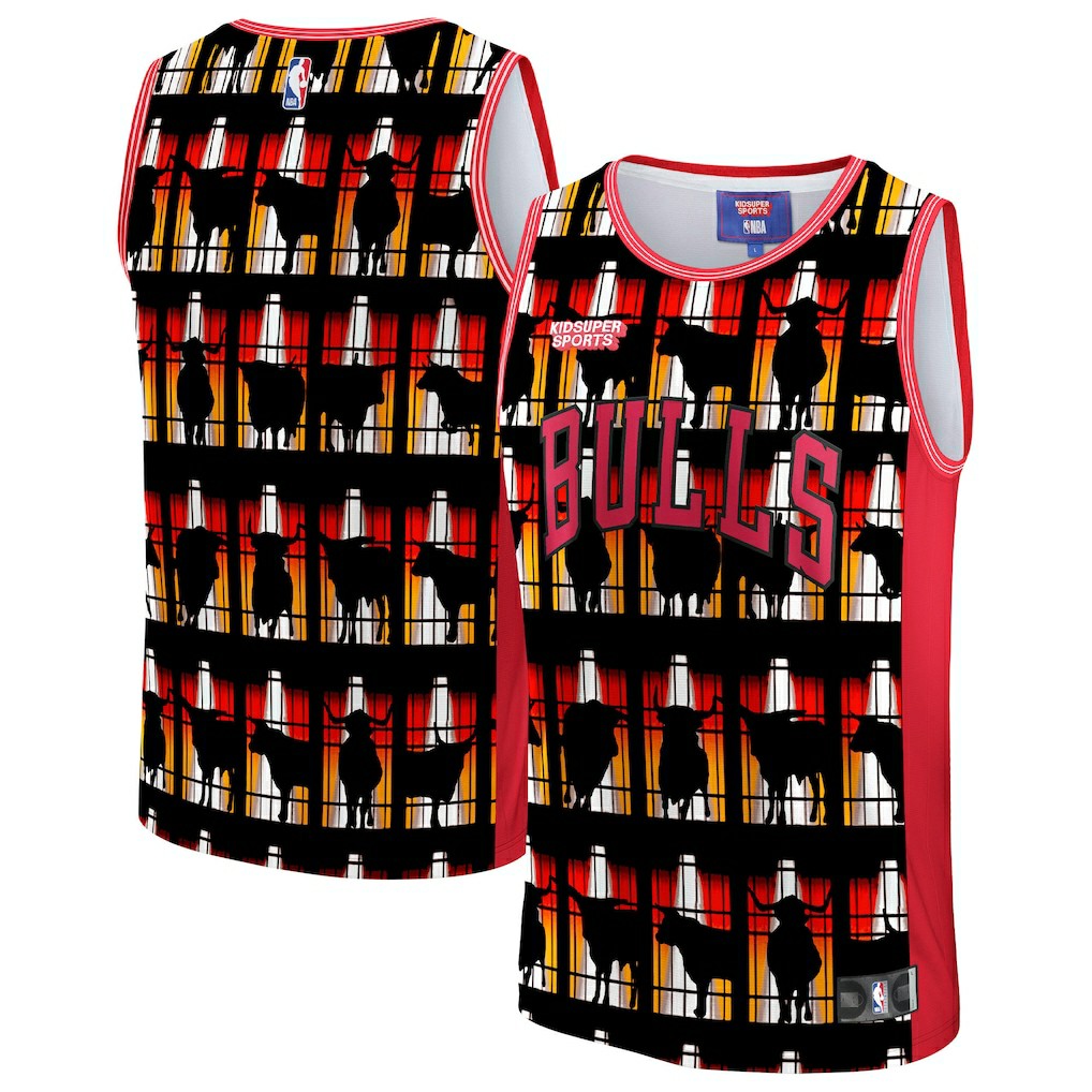 Red Chicago Bulls NBA & KidSuper Studios Unisex Hometown Jersey sale | NBA