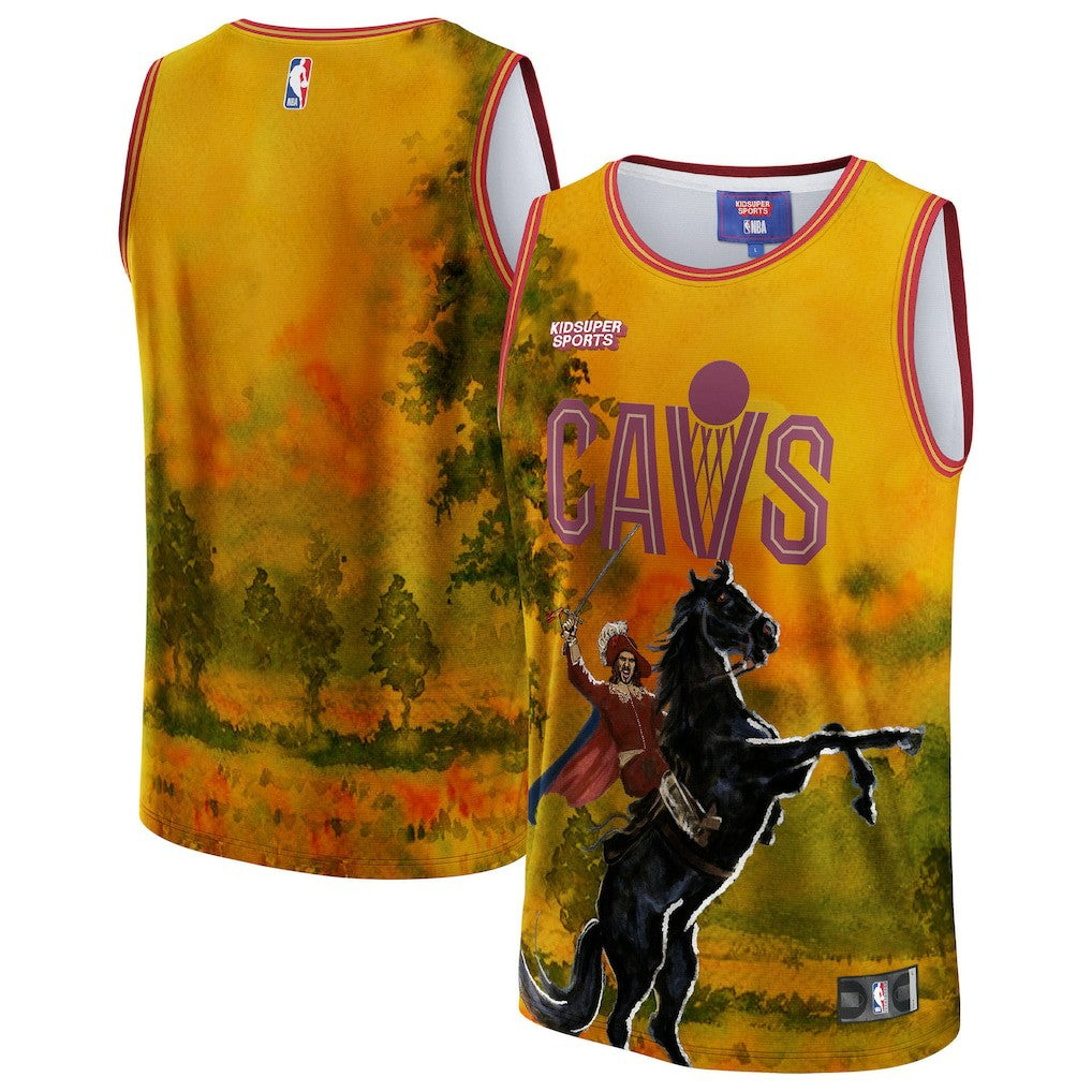 Gold Cleveland Cavaliers NBA & KidSuper Studios Unisex Hometown Jersey sale | NBA