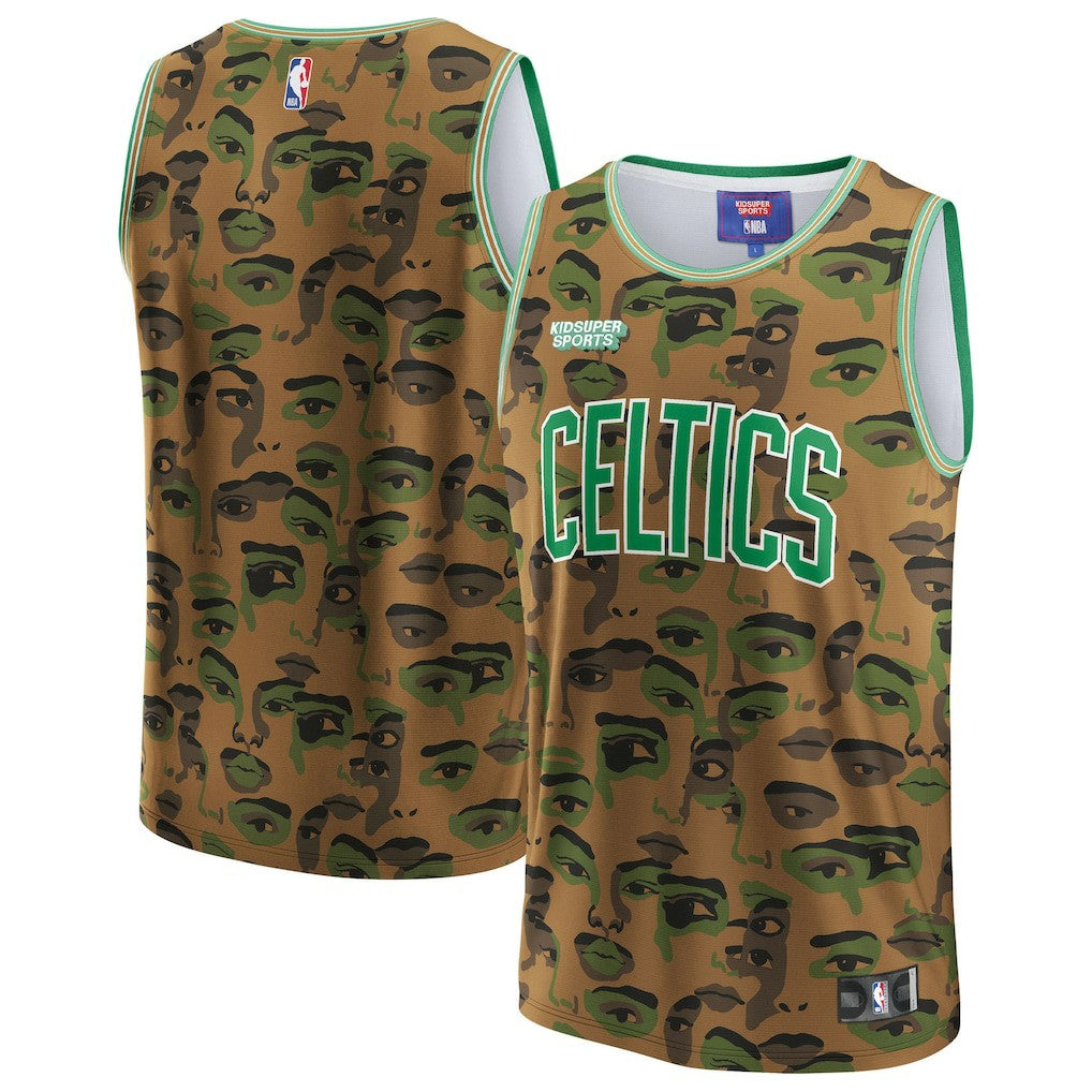 Brown Boston Celtics NBA & KidSuper Studios Unisex Hometown Jersey | NBA