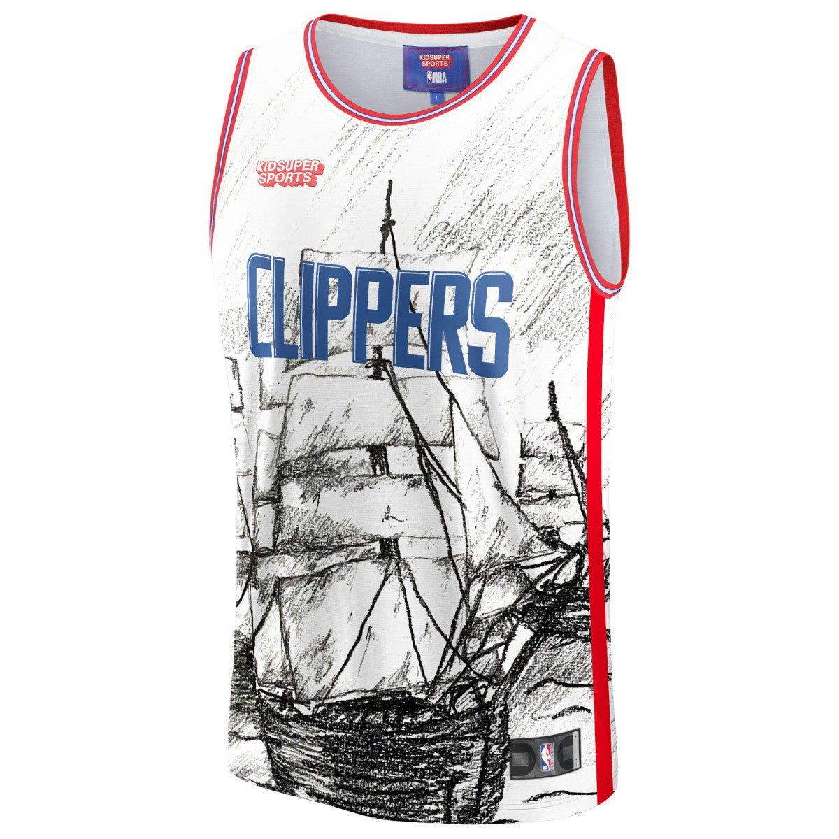 Gray LA Clippers NBA & KidSuper Studios Unisex Hometown Jersey | NBA