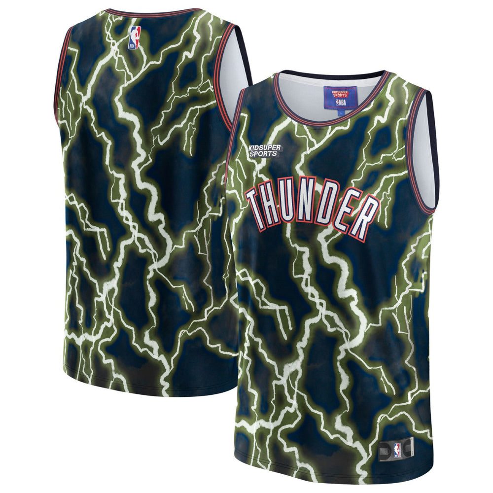 Black Oklahoma City Thunder NBA & KidSuper Studios Unisex Hometown Jersey | NBA