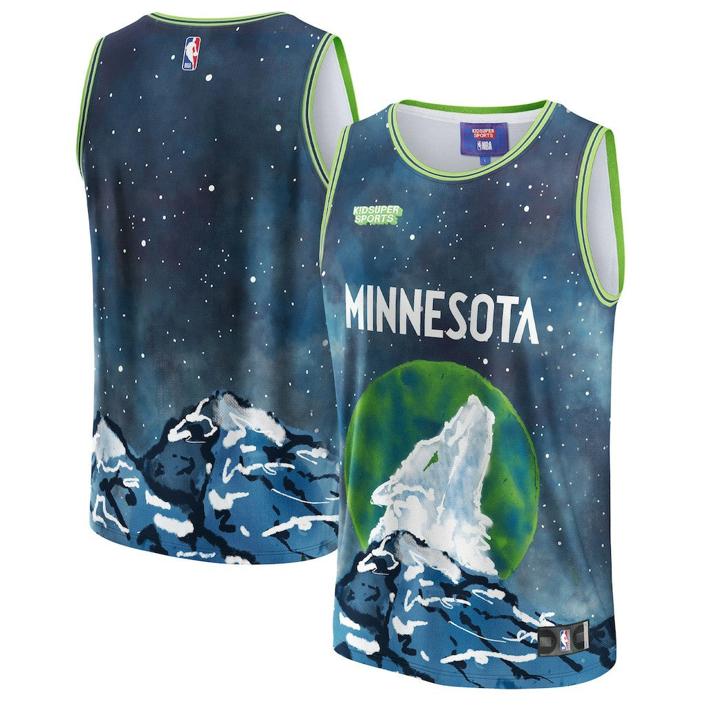 Blue Minnesota Timberwolves NBA & KidSuper Studios Unisex Hometown Jersey | NBA