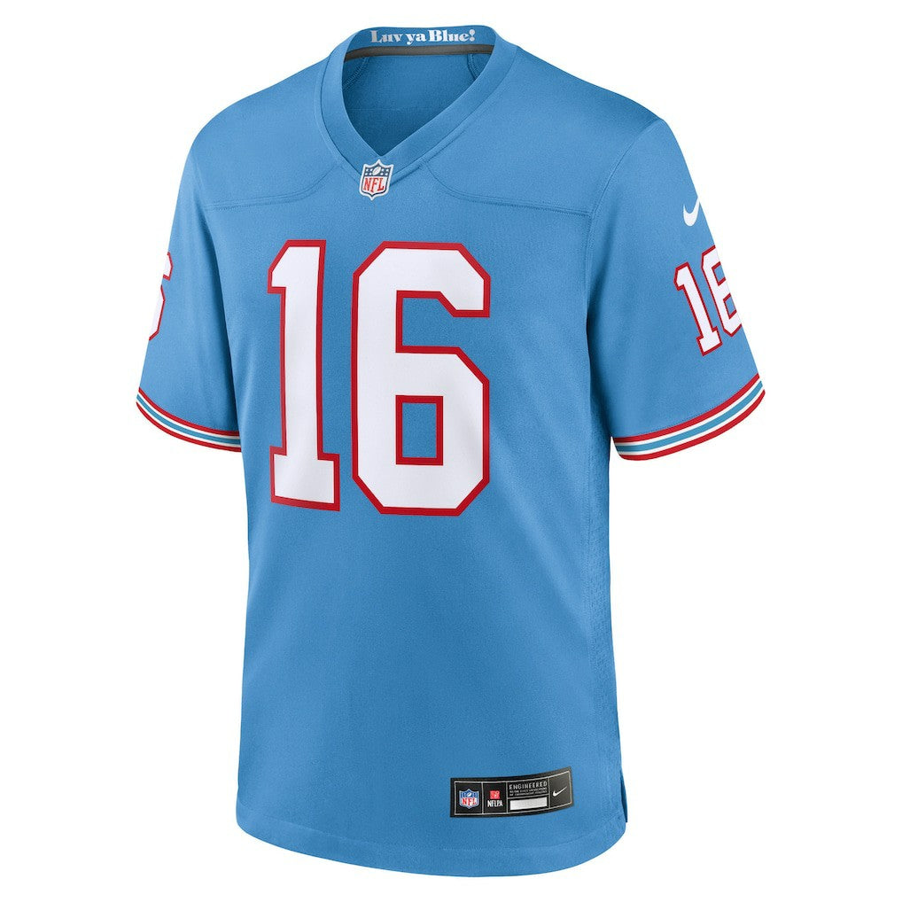Tennessee Titans Treylon Burks  Oilers Throwback Alternate Game Player Jersey | NFL Sale