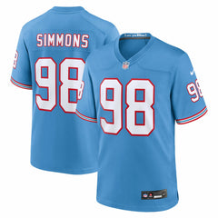 Tennessee Titans Jeffery Simmons  Oilers Throwback Alternate Game Player Jersey | NFL US