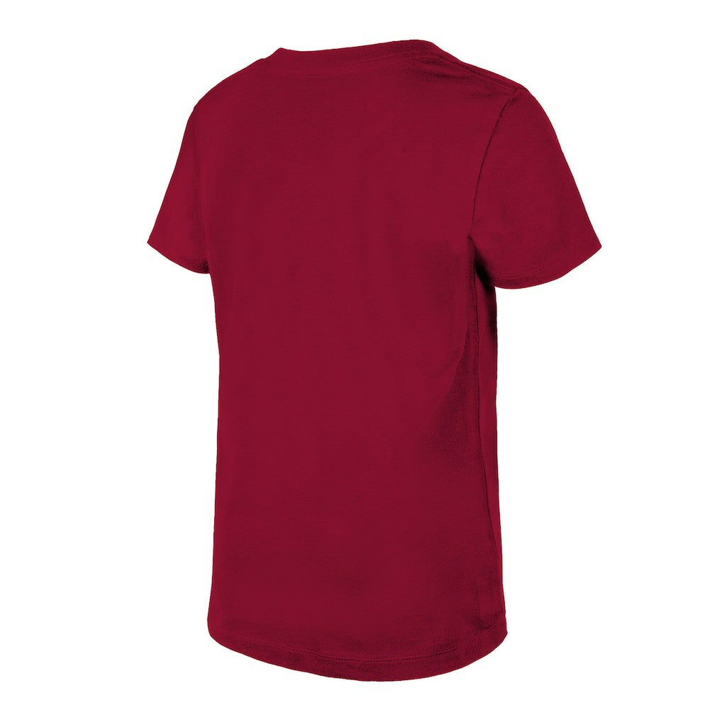 Washington Commanders Girls Youth Reverse Sequin V-Neck T-Shirt | NFL Hot