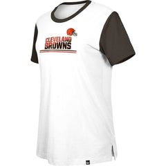 Cleveland Browns Women's Third Down Colorblock T-Shirt | NFL US