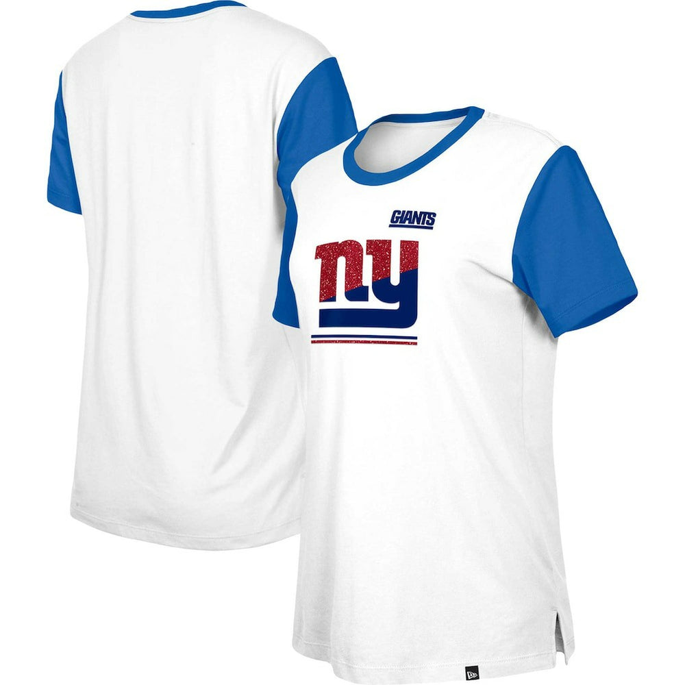 New York Giants Women's Third Down Colorblock T-Shirt | NFL Outlet