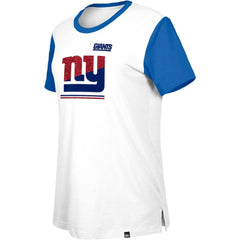 New York Giants Women's Third Down Colorblock T-Shirt | NFL Outlet