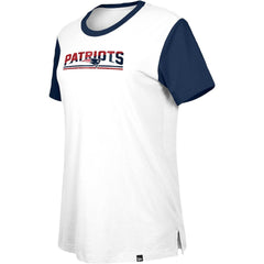 New England Patriots Women's Third Down Colorblock T-Shirt | NFL Discount