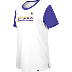Minnesota Vikings Women's Third Down Colorblock T-Shirt | NFL Outlet
