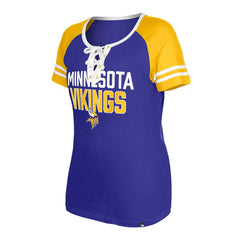Minnesota Vikings Women's Raglan Lace-Up T-Shirt | NFL Hot