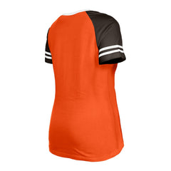 Cleveland Browns Women's Throwback Raglan Lace-Up T-Shirt | NFL Hot