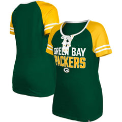 Green Bay Packers Women's Raglan Lace-Up T-Shirt | NFL Sale