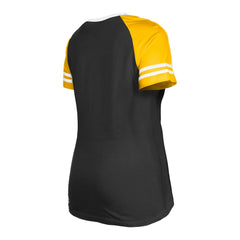 Pittsburgh Steelers Women's Raglan Lace-Up T-Shirt | NFL Hot