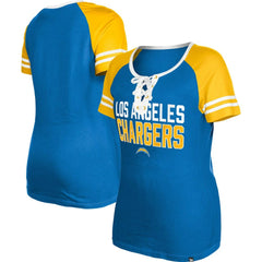 Los Angeles Chargers Women's Raglan Lace-Up T-Shirt | NFL Online