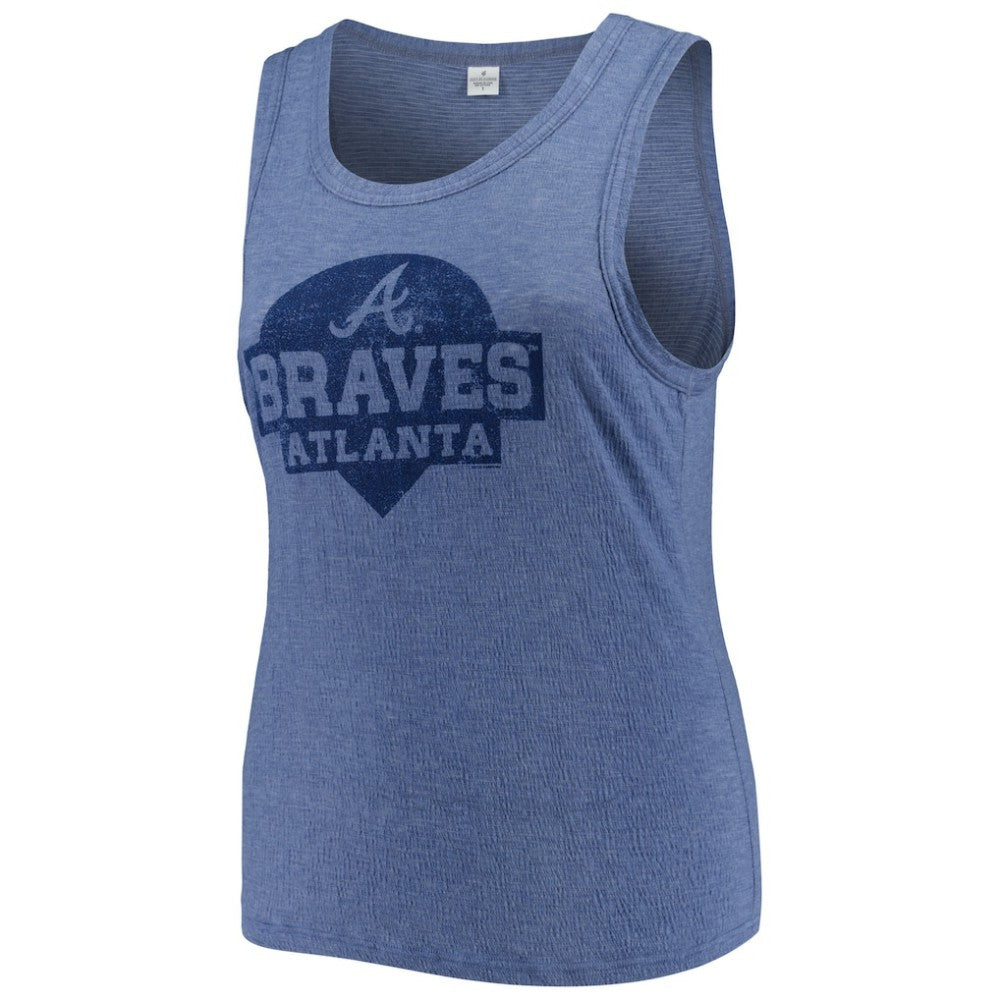 Atlanta Braves Soft as a Grape Women's Plus Size High Neck Tri-Blend Tank Top - MLB Tanks